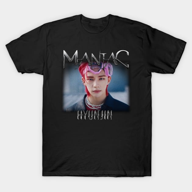 maniac skz hyunjin T-Shirt by GlitterMess